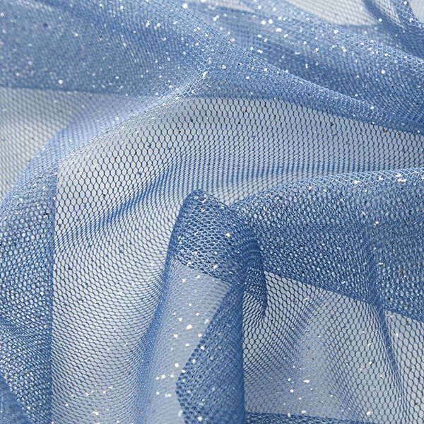Royal Glitter Tulle – denim blue/silver,  image number 3