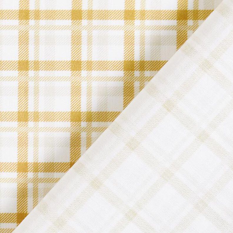 Double Check Cotton Poplin – white/mustard,  image number 4