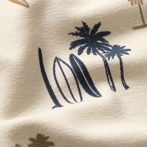 Cotton Jersey Hawaii Feeling – light taupe, 