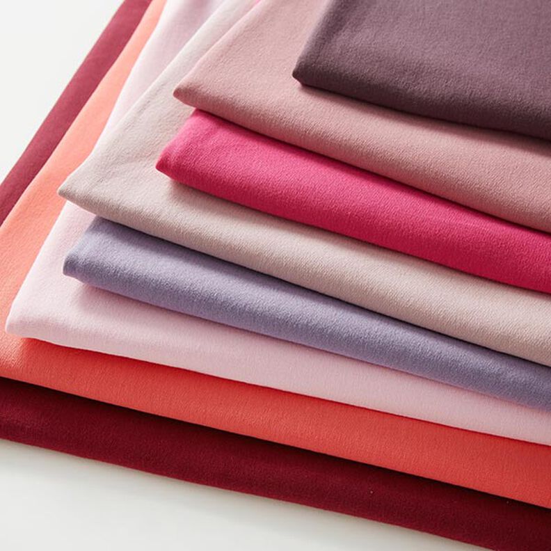Light Cotton Sweatshirt Fabric Plain – light dusky pink,  image number 8