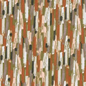 Cotton Cretonne Brushstrokes – pine/bronze, 
