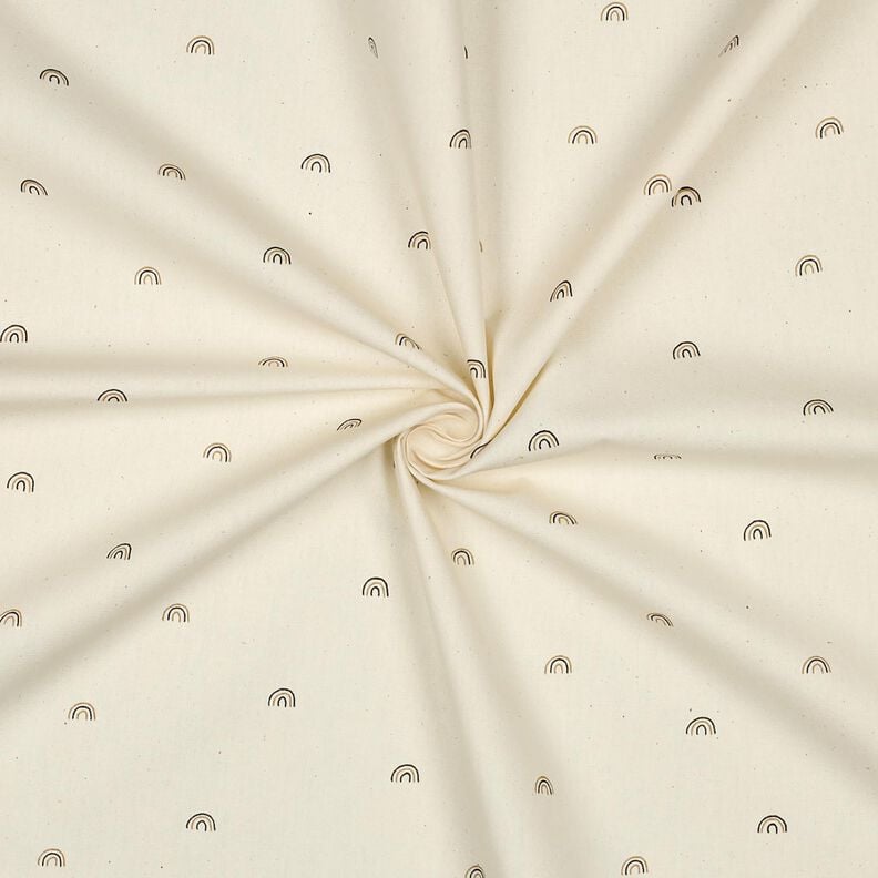GOTS Cotton Poplin little rainbows | Poppy Fabrics – natural/fawn,  image number 3