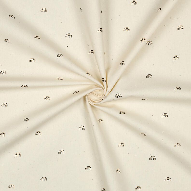 GOTS Cotton Poplin little rainbows | Poppy Fabrics – natural/fawn, image number 3