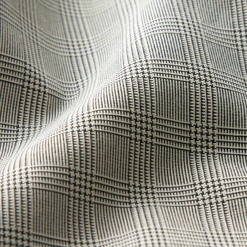 Prince of Wales check trouser fabric – light grey,  image number 2