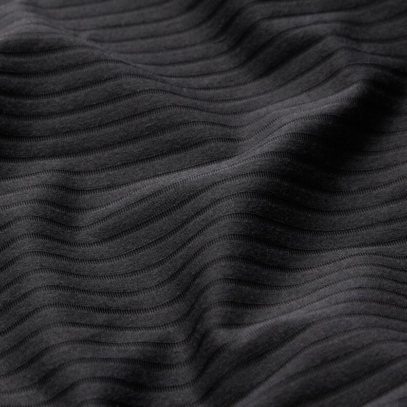 Ribbed Jersey Plain – black,  image number 3