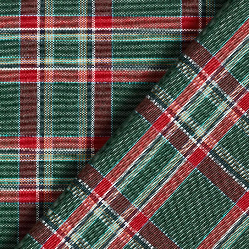 Decor Fabric Jacquard classic check – fir green/carmine,  image number 4