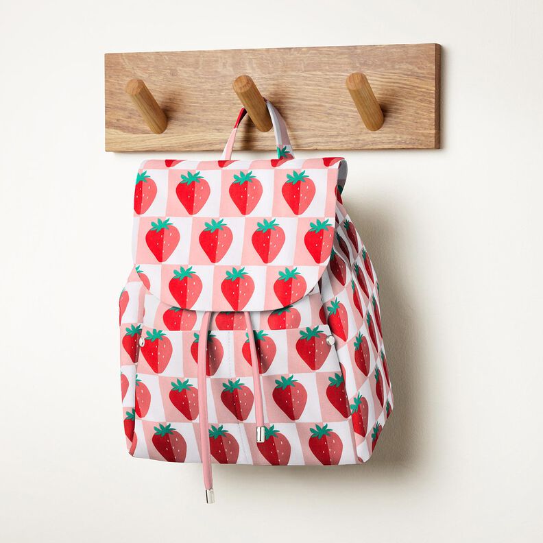 Coated Cotton strawberry checks – rosé/red,  image number 7