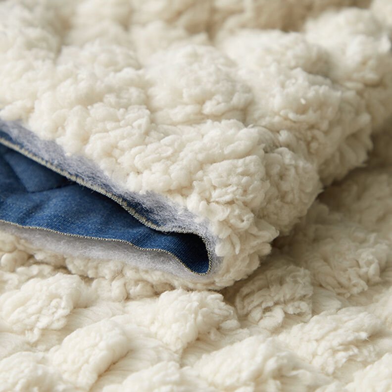 Denim Teddy Quilted Fabric – steel blue,  image number 7