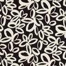 Viscose crepe painted Hawaiian flowers – black/ivory,  thumbnail number 1