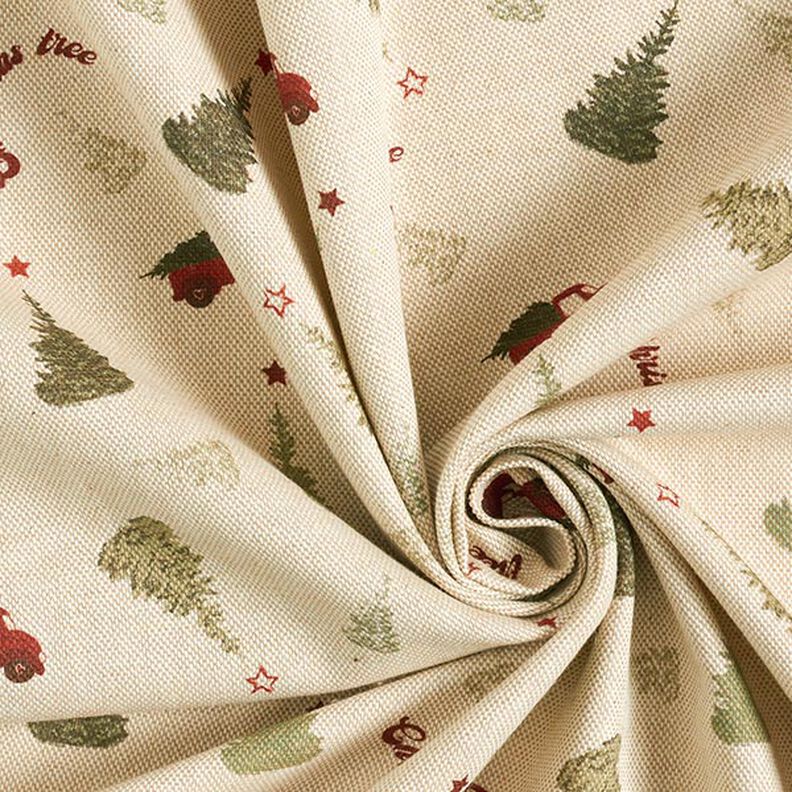 Decor Fabric Half Panama Christmas Tree – anemone/light khaki,  image number 3