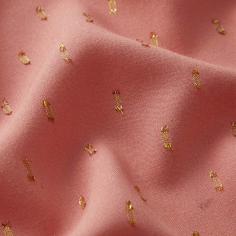 Glitter droplets viscose fabric – dusky pink,  image number 3