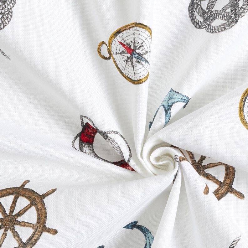 Decor Fabric Panama Nautical – white,  image number 3