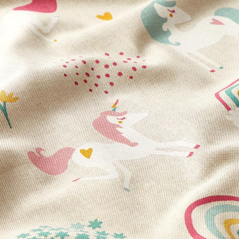 Half Panama Decor Fabric Unicorn Landscape,  image number 2