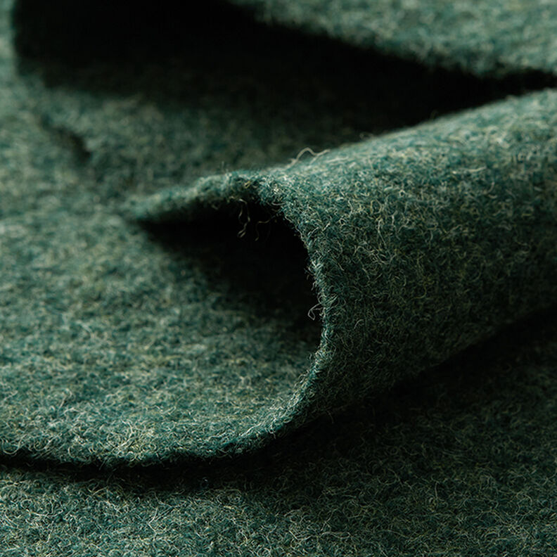 Fulled woollen loden Mottled – dark green,  image number 4