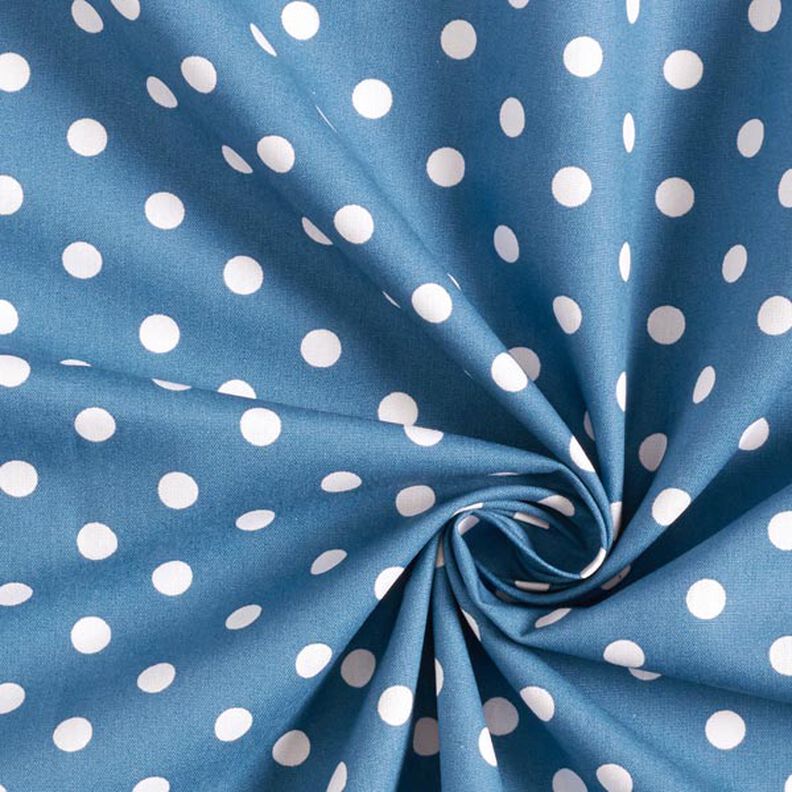 Cotton Poplin Large Dots – denim blue/white,  image number 5