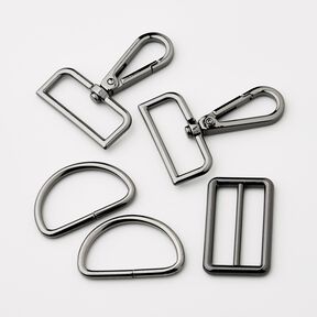 Bag Accessories Set [ 5-Pieces | 38 mm] &ndash; anthracite, 