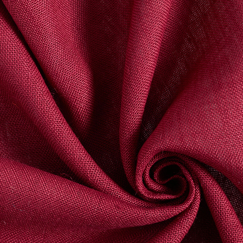 Decor Fabric Jute Plain 150 cm – dark red,  image number 1