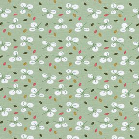 Cotton Jersey branches and dots – reed, 