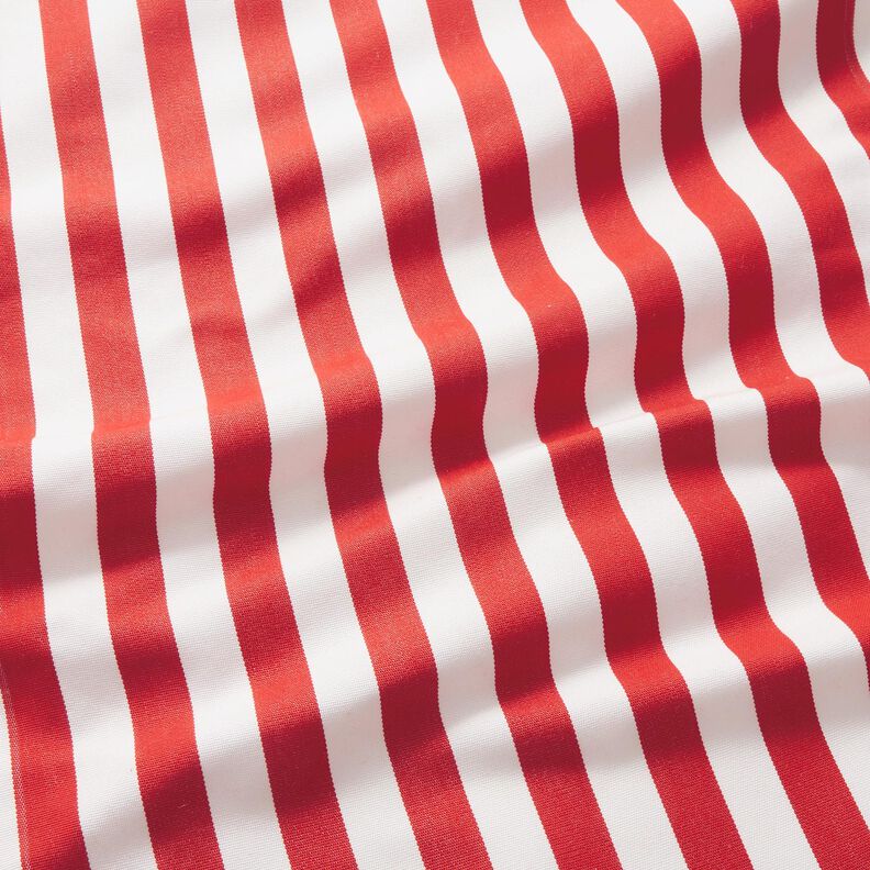 Outdoor Deckchair fabric Longitudinal stripes 44 cm – fire red/white,  image number 2