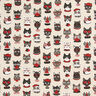 Decor Fabric Half Panama Cats – natural,  thumbnail number 1