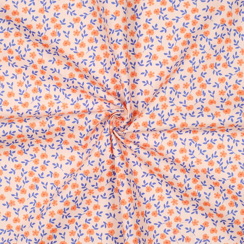 GOTS Cotton Poplin Ditsy Flowers | Poppy Fabrics – natural/peach orange, image number 4