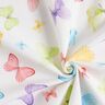 Decor Fabric Half Panama delicate butterflies – white/pastel green,  thumbnail number 3