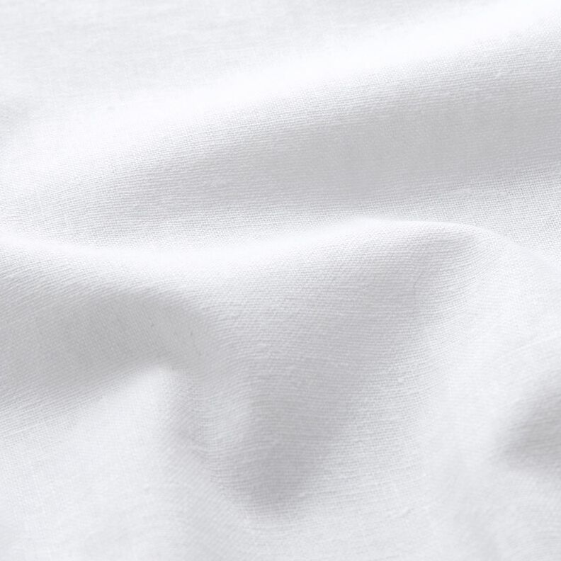 washed linen cotton blend – white,  image number 2