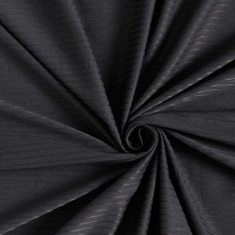 Ribbed Jersey Plain – black,  image number 1