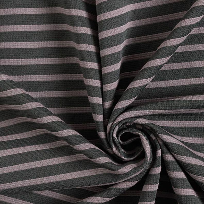 Stripes Jacquard Jersey – mauve grey/anthracite, image number 3