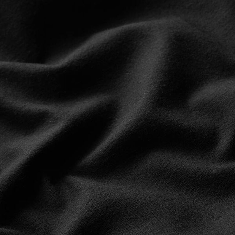 Cotton Flannel Plain – black | Remnant 80cm,  image number 3