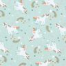 Cotton Jersey unicorn and rainbow – ice blue,  thumbnail number 1