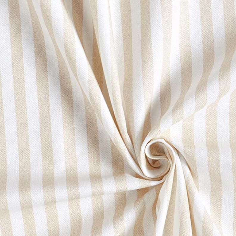 Decor Fabric Half Panama Vertical stripes – light beige/white,  image number 3