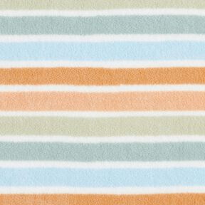 Anti-Pilling Fleece colourful stripes – white/green, 