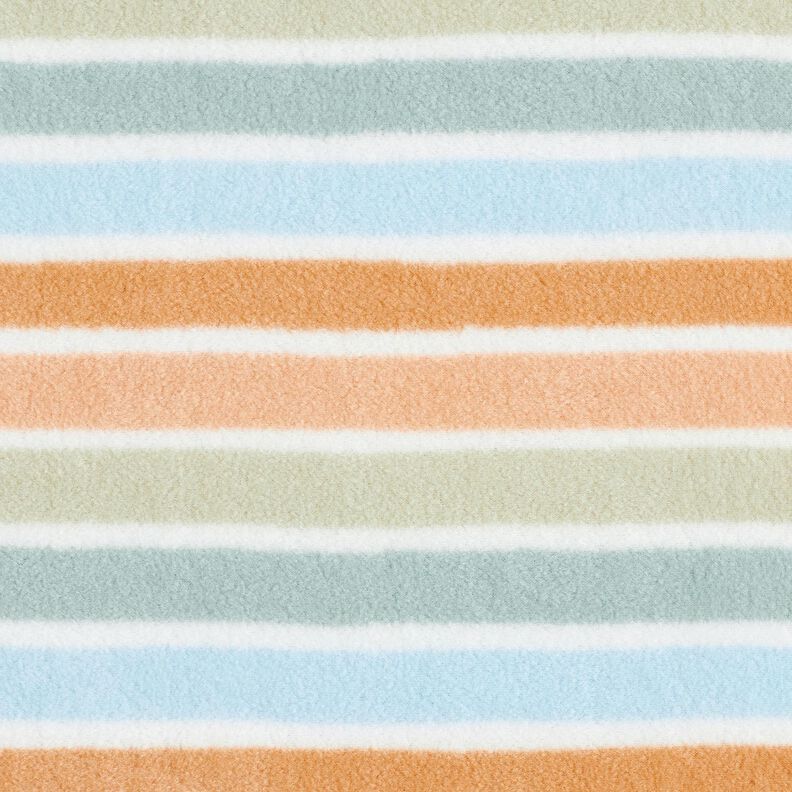 Anti-Pilling Fleece colourful stripes – white/green,  image number 1