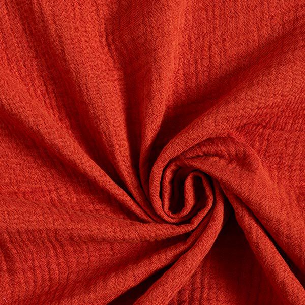 GOTS Triple-Layer Cotton Muslin – terracotta,  image number 1