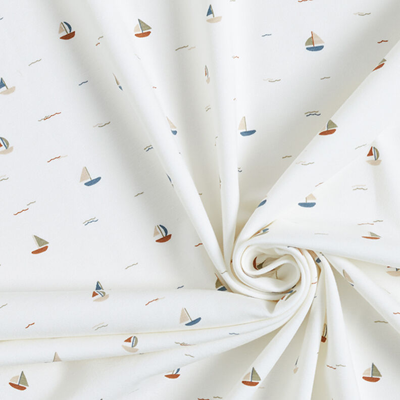 Cotton Jersey sailing boat – offwhite,  image number 3