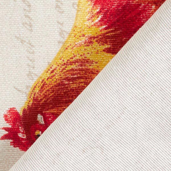 Decorative fabric Canvas Rooster and writing – natural,  image number 4
