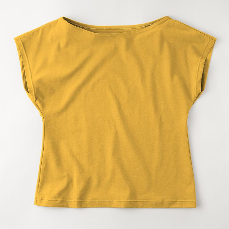 Lightweight summer jersey viscose – curry yellow,  image number 8