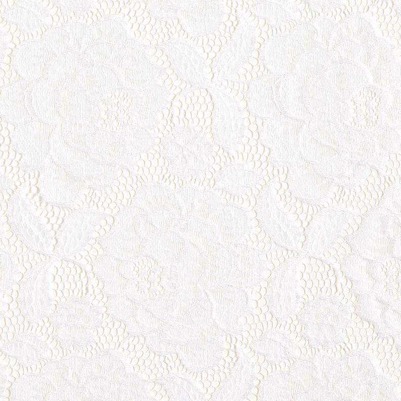 Stretch Lace Blossoms and leaves – offwhite,  image number 1