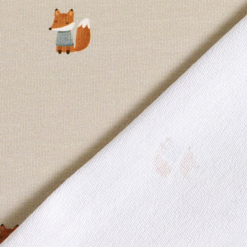 GOTS French Terry Fox with jumper Digital Print – almond, image number 4