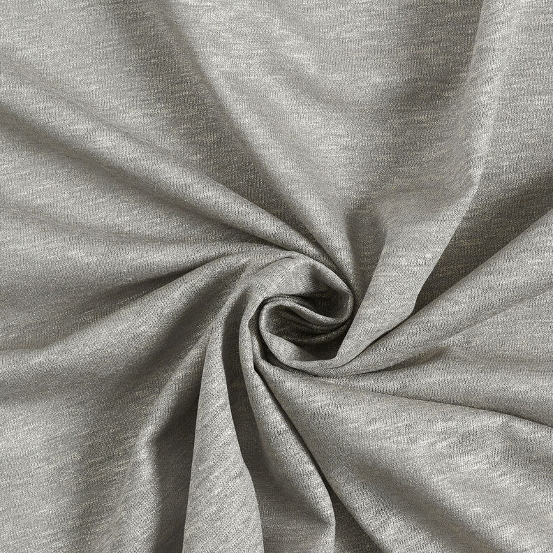 Shimmer melange linen jersey – elephant grey/silver,  image number 4