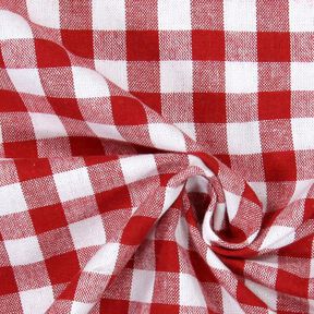 Cotton Vichy check 1 cm – red/white, 
