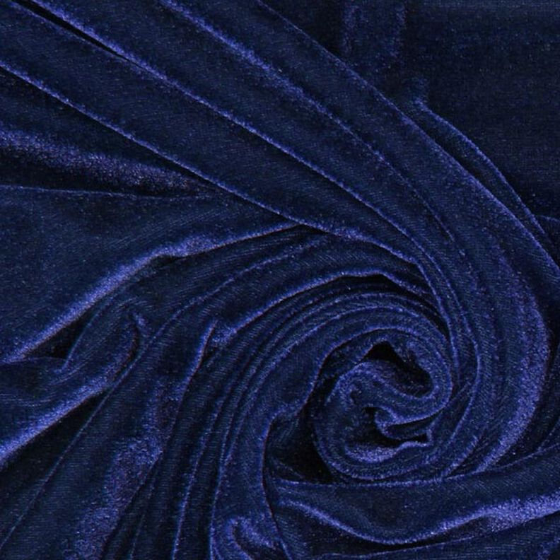 Stretch Velvet navy blue,  image number 2