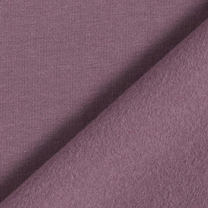 Light Cotton Sweatshirt Fabric Plain – aubergine,  image number 5
