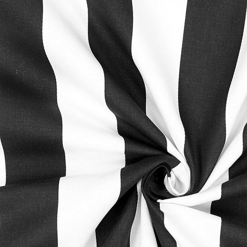 Stripes Cotton Twill 3 – black/white,  image number 2
