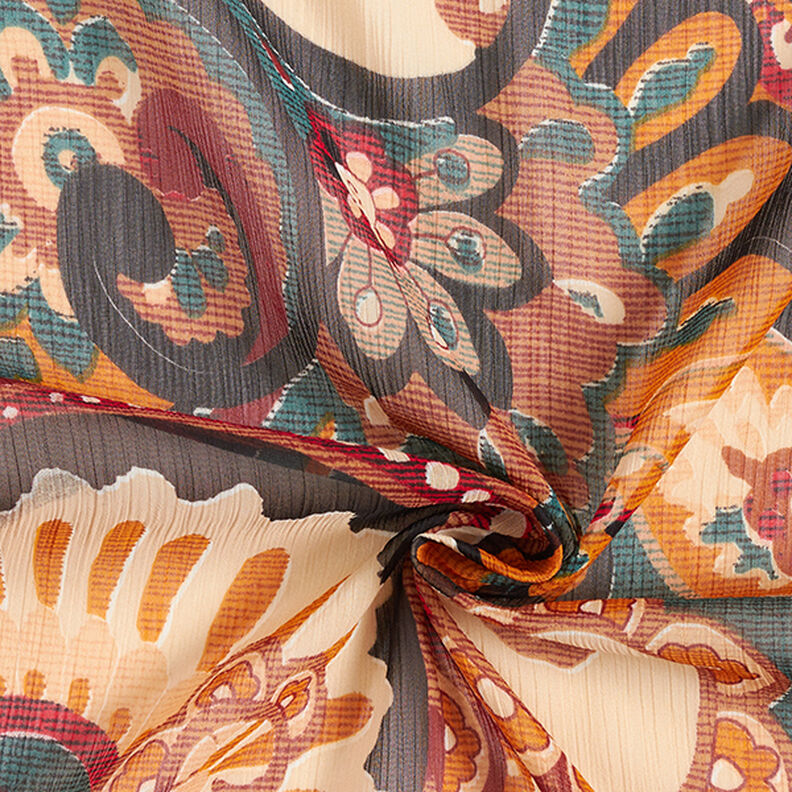 Paisley Crepe Chiffon – beige,  image number 3