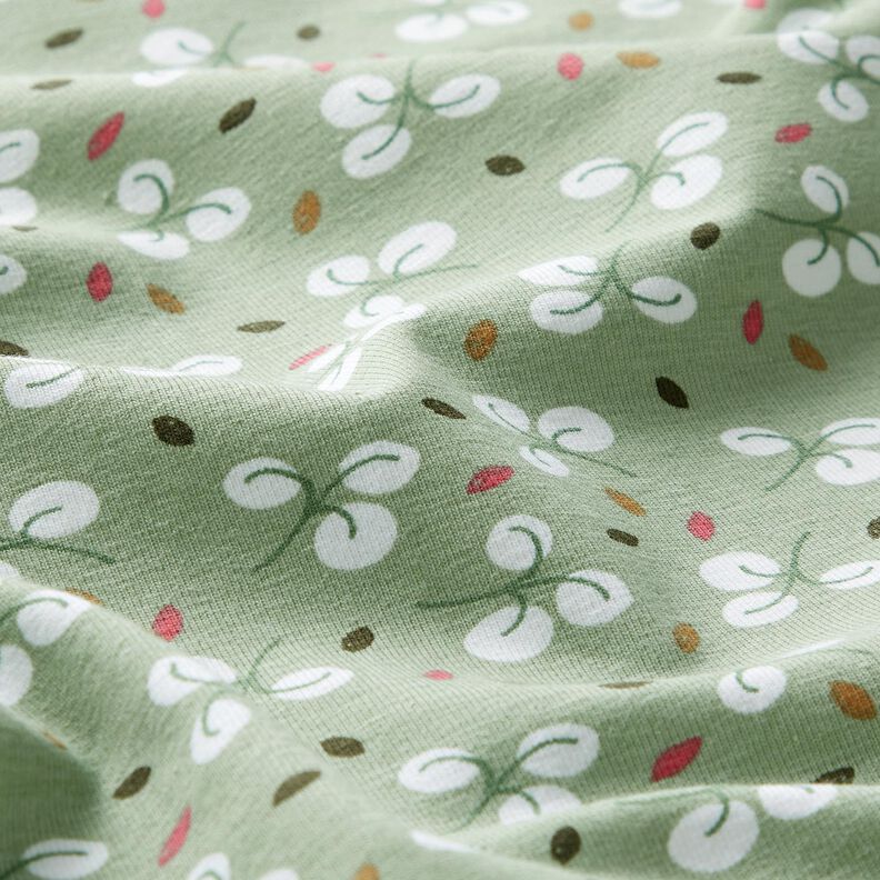 Cotton Jersey branches and dots – reed,  image number 2