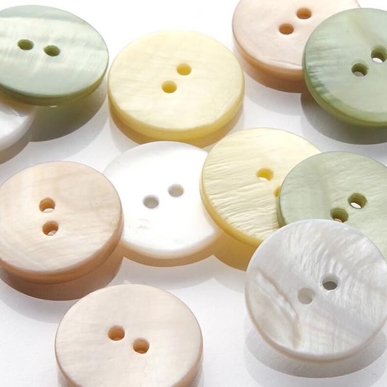 Pastel Mother of Pearl Button - pastel green,  image number 4