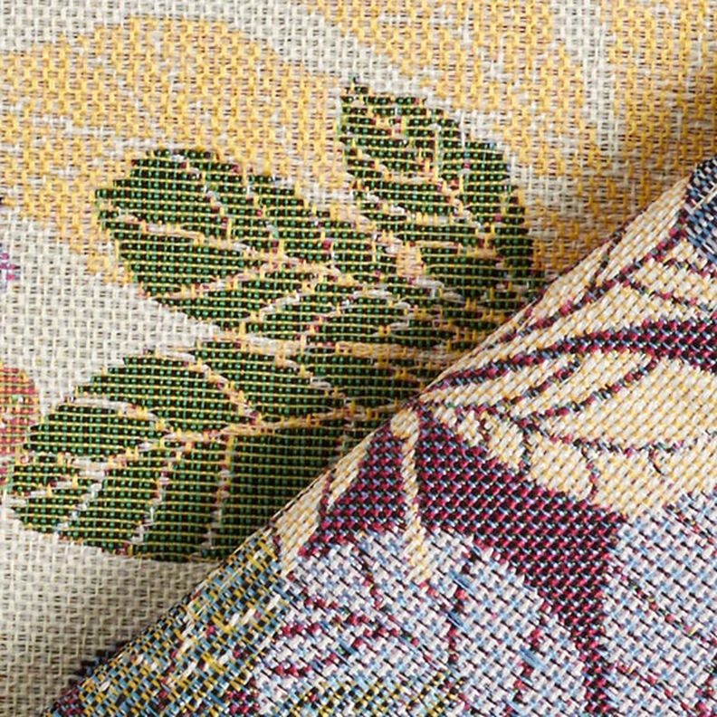 Jacquard Gobelin Leaves – offwhite,  image number 4