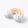 Rainbow shank button [Ø 26 mm] – light pink/white,  thumbnail number 2